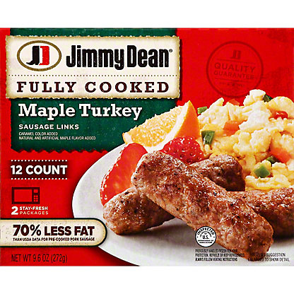 Jimmy Dean Fully Cooked Maple Turkey Sausage Links, 12 CT ...