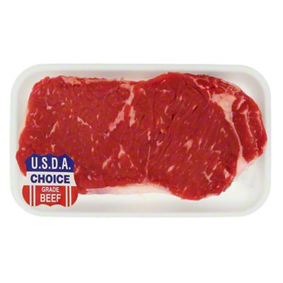 H-E-B Boneless Beef Loin New York Strip Steak, Thick Cut - USDA Choice ...