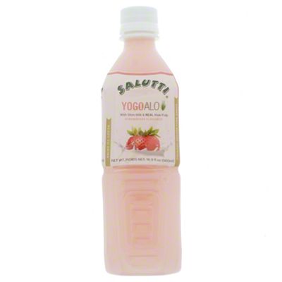 Salutti YogoAlo Strawberry Aloe Vera Drink 16 9 Oz Central Market