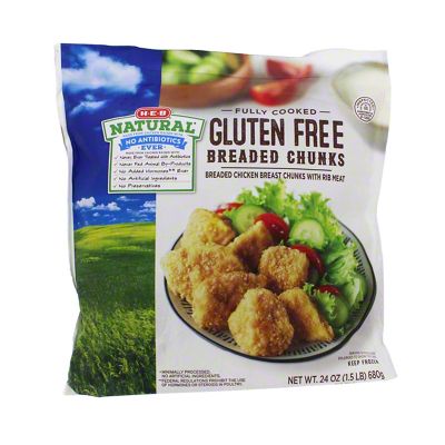 H-E-B Fully Cooked Natural Gluten Free Breaded Chicken Breast Chunks ...