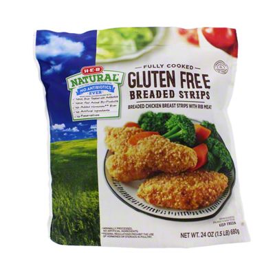 H-E-B Fully Cooked Natural Gluten Free Breaded Chicken Breast Strips ...