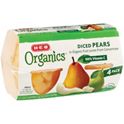 H-E-B Organics Diced Yellow Cling Peach Snack Bowls