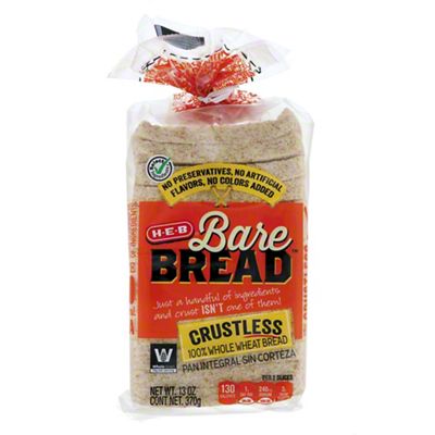 H-E-B Bare Bread Crustless Whole Wheat Bread, 13 Oz – Central Market