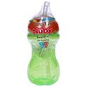 Nuby No Spill Flexi Straw 10 OZ Cup, Assorted Colors, Each