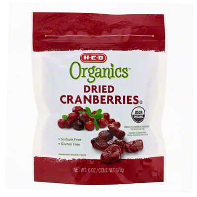 H-E-B Organics Dried Cranberries, 6 Oz – Central Market