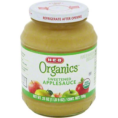 H-E-B Organics Sweetened Applesauce, 25 Oz | Central Market - Really ...