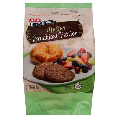 H E B Fully Cooked Turkey Breakfast Patties Ct Central Market Really Into Food