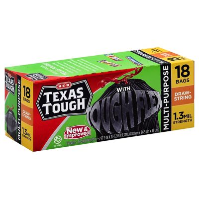 H-E-B Texas Tough 33 Gallon Flex Trash Bag, 18 Ct | Central Market ...