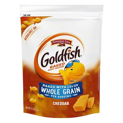 Pepperidge Farm Goldfish Whole Grain Cheddar Baked Snack Crackers Bag ...