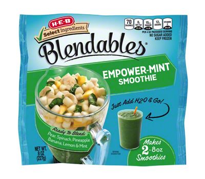 H-E-B Select Ingredients Blendables Empower-Mint Smoothie, 8 Oz ...