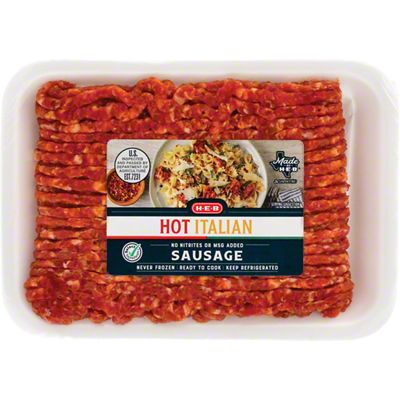 H-E-B Ground Pork Sausage - Hot Italian | Joe V's Smart Shop | Low ...