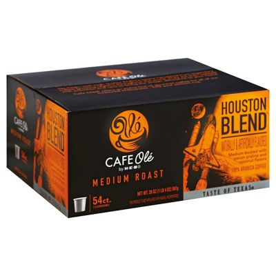 Cafe Ole By H-E-B Houston Blend Single Serve Coffee Cups, 54 Ct ...