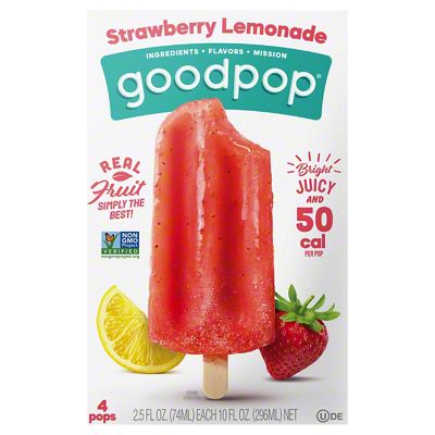 GoodPop Strawberry Lemonade Pops, 4 ct | Central Market - Really Into Food