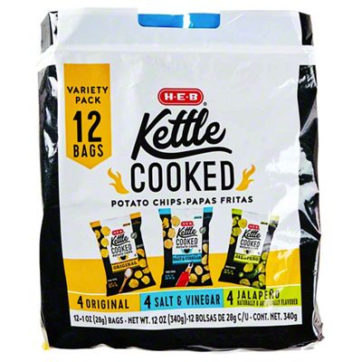 H-E-B Kettle Cooked Potato Chips Variety Pack 1 Oz Bags, 12 Ct | Joe V ...