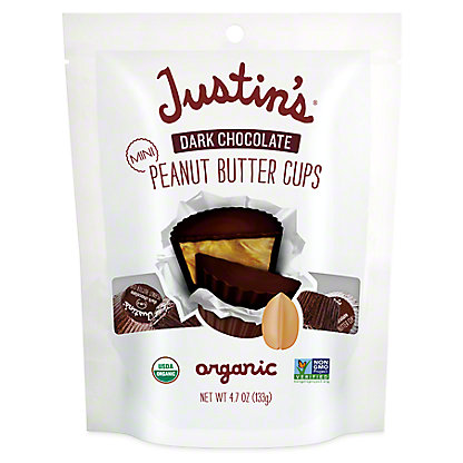 peanut butter chocolate dark cups oz mini justin justins
