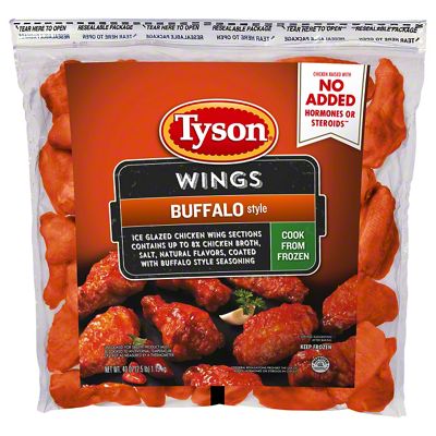 Tyson Uncooked Frozen Seasoned Chicken Wing Sections -  Tyson Uncooked Frozen Seasoned Chicken Wing Sections - 
