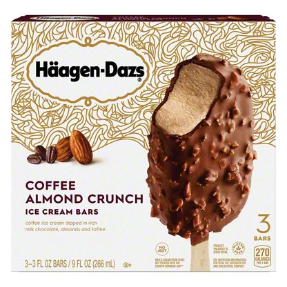 Haagen-Dazs Coffee Almond Crunch Ice Cream Bars, 3ct ...