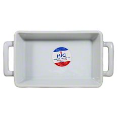 HIC Kitchen Lasagna Pan with Handles, White