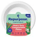 Comfy Package 9 Inch Paper Plates Heavy Duty Compostable Plates, 250-Pack
