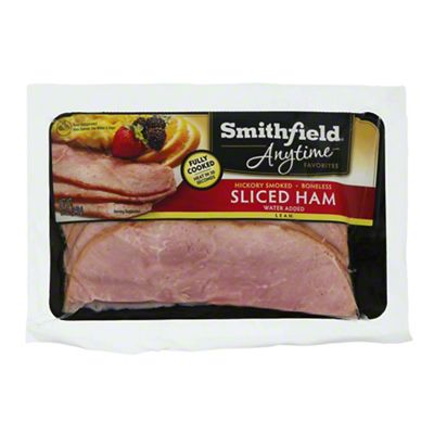 Smithfield Anytime Favorites Hickory Smoked Boneless Sliced Ham, 12 Oz ...