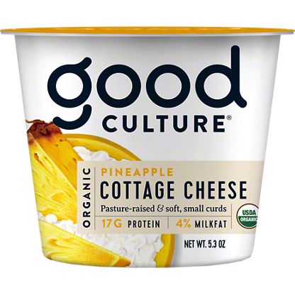 Good Culture Organic Cottage Cheese Pineapple 5 3 Oz Central Market