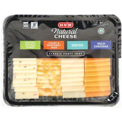 H-E-B Select Ingredients Classic Sliced Cheese Party Tray, 16 Oz ...