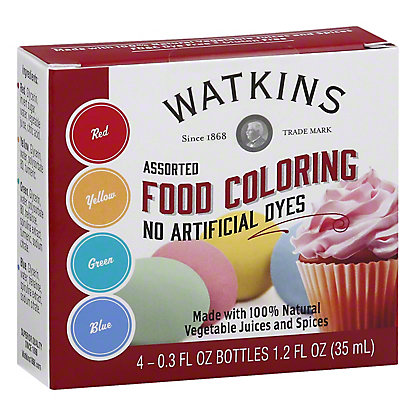Watkins Assorted Food Coloring, 4 pk