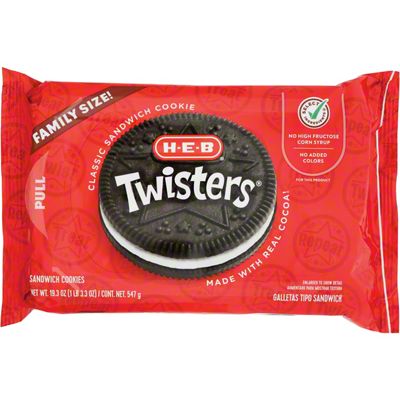 H-E-B Twisters Sandwich Cookies Family Size, 20.1 Oz | Joe V's Smart ...