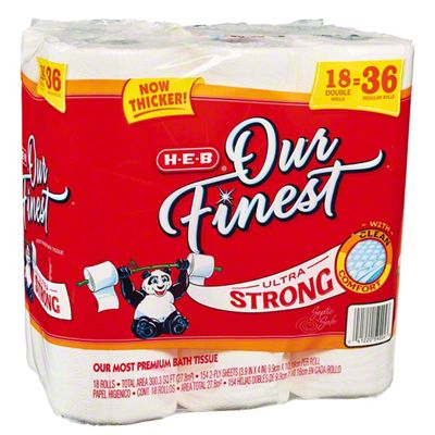 H-E-B Our Finest Ultra Strong Toilet Paper, 18 Double Rolls | Central ...