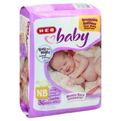 H-E-B Baby Jumbo Pack Diapers, Newborn, 36 Ct – Central Market