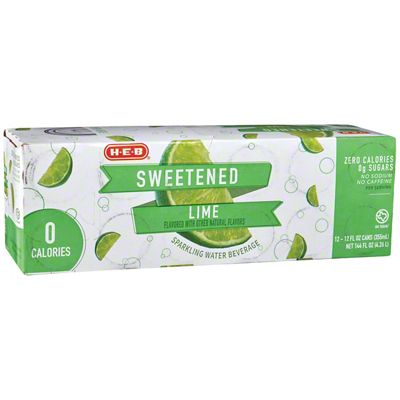 H-E-B Sweetened Lime Sparkling Water 12 Oz Cans, 12 Pk | Joe V's Smart ...