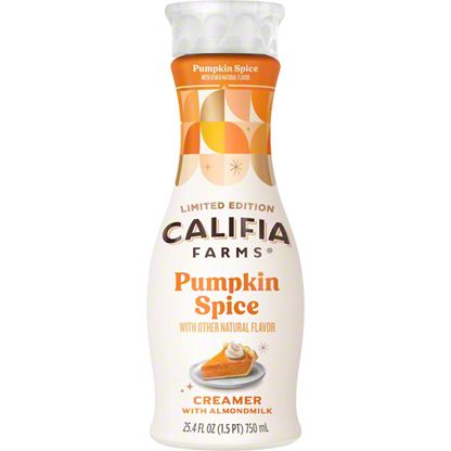 pumpkin spice califia creamer farms almondmilk oz milk liquid coffee