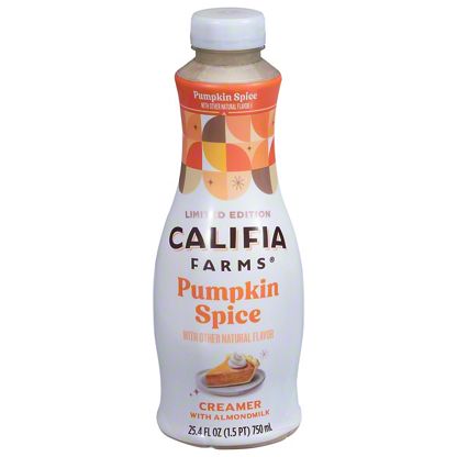 pumpkin spice califia creamer farms almondmilk oz milk liquid coffee