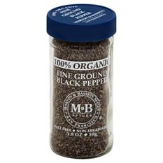 Morton & Bassett Black Pepper, 100% Organic, Fine Ground - 1.8 oz