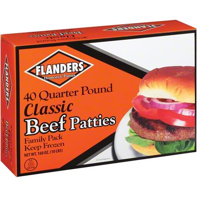 Flanders Classic Beef Patties Family Pack, 40 ct | Joe V's Smart Shop ...