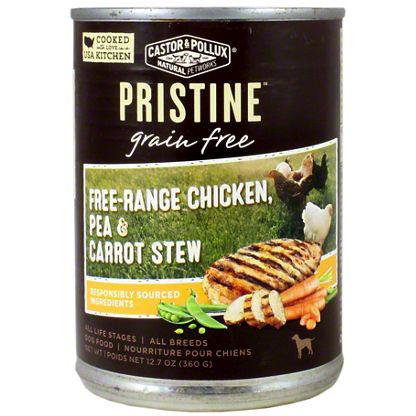 Castor & Pollux Pristine Dog Food Grain-Free Free-Range Chicken, Pea, and Carrot Stew, 12.7 OZ