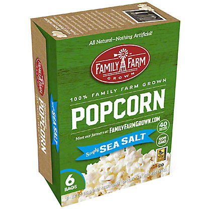 Family Farm Grown Simply Sea Salt Microwave Popcorn, 6 ct – Central Market