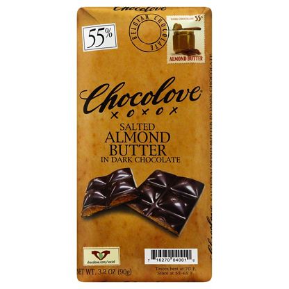 chocolate salted almond chocolove butter oz bar dark