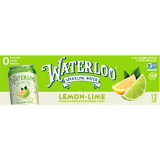 Waterloo Lemon-Lime Sparkling Water 12 pk Cans, 12 oz