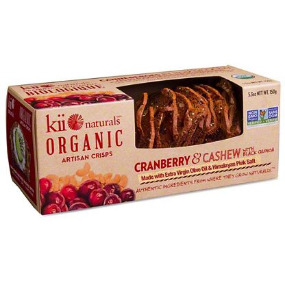 Kii Naturals Crisps Cranberry Cashew 5 3 Oz Central Market