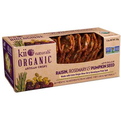 Kii Naturals Raisin Rosemary Pumpkin Crisps 5 3 Oz Central Market