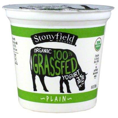 Stonyfield Farm Organic Grassfed Whole Milk Plain Yogurt, 6 oz ...