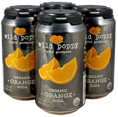 Wild Poppy Organic Orange Soda 12 oz Cans, 4 pk | Central