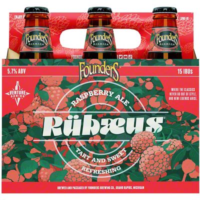 Founders Rubaeus Pure Raspberry Ale Beer 12 oz Cans, 6 pk | Central ...