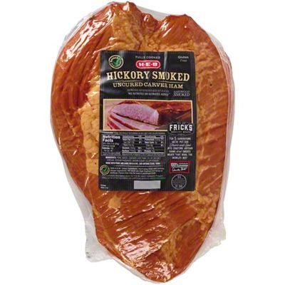 H-E-B Fully Cooked Hickory Smoked Uncured Carver Ham | Joe V's Smart ...