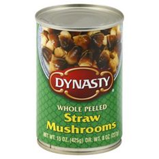 Dynasty Whole Peeled Straw Mushrooms - 15 oz can