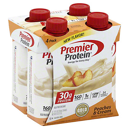 Premier Protein Shakes Peaches Cream 4 Ct Central Market