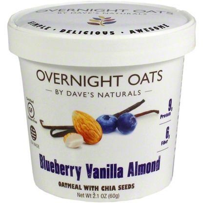 Dave's Natural Overnight Oats Cup Blueberry Almond, 2.1 oz ...
