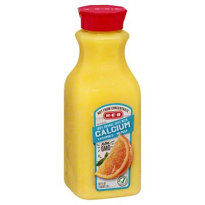 H-E-B No Pulp Orange Juice With Calcium & Vitamin D, 52 Oz | Central ...