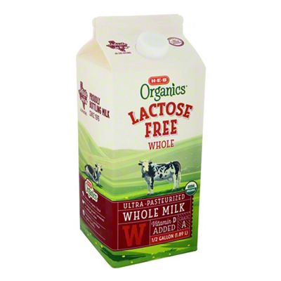 H-E-B Organics Lactose Free Whole Milk, 1/2 Gal – Central Market